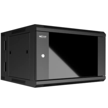 Gabinete de Pared Nexxt Solutions NPC-P12U66B Abitable Ensamblado 12U 600x550mm 2 Ranuras para Ventilador Negro