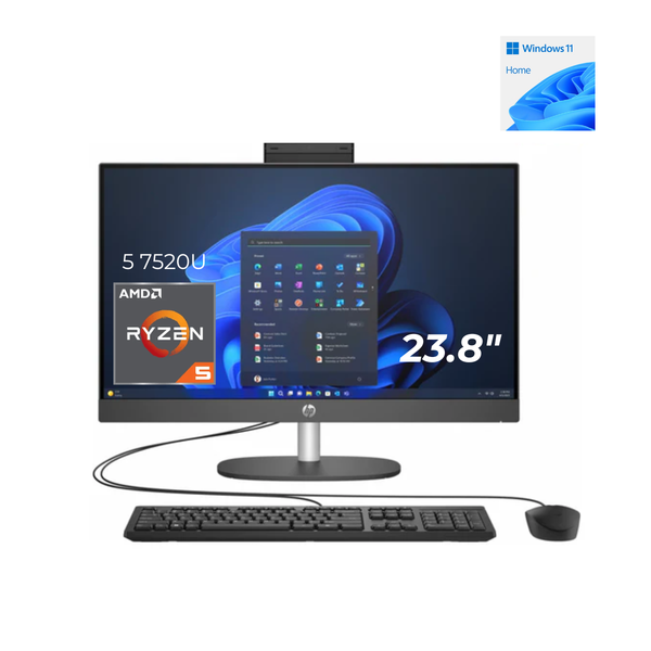 PC ALL IN ONE HP ProOne 245 23.8" G10  AMD Ryzen 5 7520U 512GB SSD 8GB Windows 11 HOME