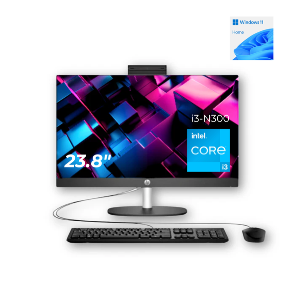 PC All in One HP 240 G10 | 23.8" FHD, Intel Core i3-N300, 8GB RAM, 256GB SSD Windows 11 Home