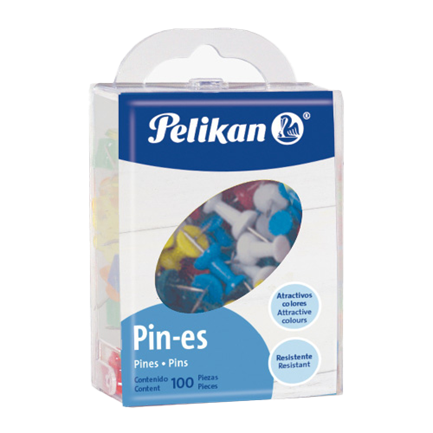 Pines Pelikan Plástico Colores Surtidos Caja C/100