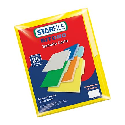 FOLDER BITONO MAPASA T.CARTA AMARILLO C/25