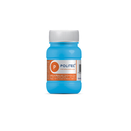 Pintura Acrilica Politec Azul Pastel 100ml No 316 Caja c/6 piezas