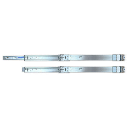 Kit Rieles para NAS QNAP RAIL-B02 Montaje Metalico Plata Profundidad de montaje min 44.3cm max 81.5cm ancho 485 mm