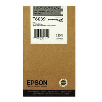 Tinta Epson Stylus Pro 7800/7880/9800/9880 220ml Color Negro Claro