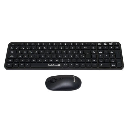 KIT TECHZONE INALÁMBRICO SILENT MOUSE Y TECLADO TECLAS SILENCIOSASMOUSE 1000 -1600 Y 2400 DP MOUSE