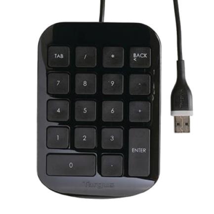 Teclado Numérico Targus Alámbrico USB con Inclinación Ergonómica Color Negro