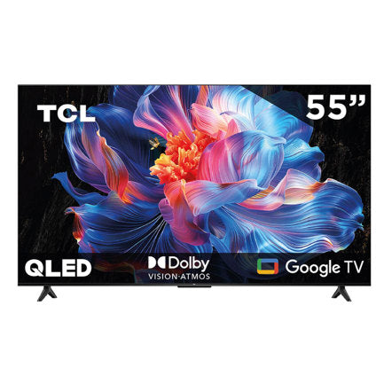 Televisor TCL 55 4K UHD Google TV Dolby Vision Atmos Diseño sin bordes Compatible con Alexa Google Home AirPlay2 Apple HomeKit TCL Home App