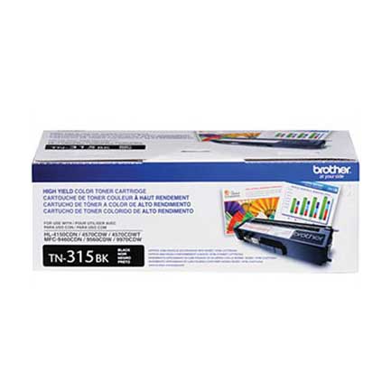 Tóner Brother TN315BK Multifuncional Alto Rendimiento 6000 Páginas Color Negro