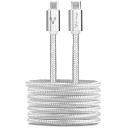 Cable Vorago CAB-124 USB Tipo C Carga Rápida 1m Color Blanco