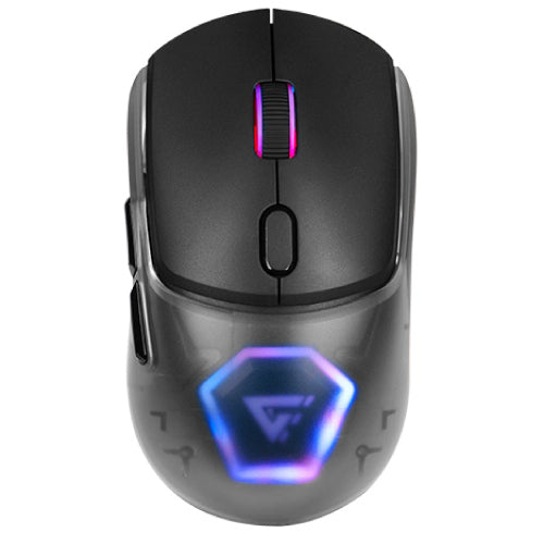 MOUSE GAME FACTOR MOW700 CARCASAS INTERCAMBIABLES 2.4G+BT PIXART 3395 26.000 DPI RGB NEGRO