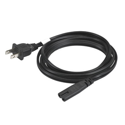 Cable de alimentacion CA Zebra de 1.8 metros sin conexión a tierra enchufe de dos clavijas NEMA 1-15