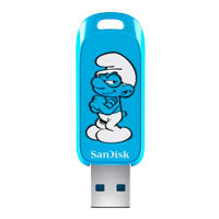 MEMORIA SANDISK 64GB USB 3.2 SMURFS PITUFO FILOSOFO LECTURA 130MB/S SDCZIS-064G-G46