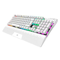 TECLADO GAMER BALAM RUSH DOMINATE EXPERT GK979 / ALAMBRICO / MULTIMEDIA / ILUMINACION RGB /105 TECLAS / ESPAÑOL / ERGONOMICO / MECANICO / WIN- IOS - LINUX - ANDROID / BLANCO / BR-936798