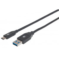 CABLE USB,MANHATTAN,354974,-C V3.1, C-A 2.0M NEGRO