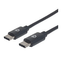 CABLE USB,MANHATTAN,354868,-C V2.0, C-C 0.5M NEGRO  60W, 480MBPS