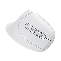 MOUSE VERTICAL INALAMBRICO 800 A 1200 DPI SILENCIOSO CONECTOR USB ERGONOMICO PERFECT CHOICE SNOUSE - BLANCO