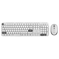 KIT ACTECK CREATOR CHIC K-COLORS MK485 / INALAMBRICO / MULTIMEDIA / DONGLE 2.4 / ESP / 105 TECLAS / OPTICO / 1600 DPI AJUSTABLE / 4 BOTONES + SCROLL / WIN + MAC / GRIS / AC-940184