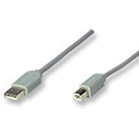 CABLE USB,MANHATTAN,341028, A-B 4.5M, GRIS