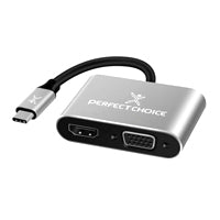 ADAPTADOR DE USB TIPO C A HDM1 / VGA PERFECT CHOICE