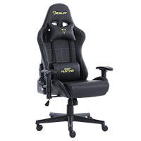 SILLA OCELOT GAMING OGS-01 / VINIPIEL / BASE NYLON AJUSTABLE / DESCANSABRAZOS 2D / PISTON CLASE 4 / RECLINABLE 90-155 GRADOS / HASTA 150KG / COJINES LUMBAR Y CERVICAL / COLOR NEGRO