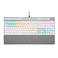TECLADO CORSAIR K70 RGB PRO/ ÓPTICO-MECÁNICO/ LED RGB RETROILUMINADO /CORSAIR OPX/BLANCO/ TECLAS PBT BLANCAS/ (CH-910951A-NA)