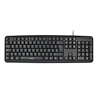 TECLADO ALAMBRICO RESISTENTE A SALPICADURAS Y DERRAMES TECLAS DE MEMBRANA CONECTOR USB PERFECT CHOICE - NEGRO