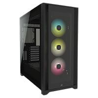 GABINETE CORSAIR CUE 5000X/NEGRO/SEMI- TORRE/ ATX/CRISTAL TEMPLADO/RGB/GAMER (CC-9011212-WW)