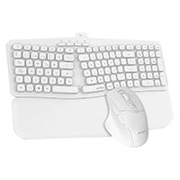 KIT TECLADO Y MOUSE ACTECK CREATOR ULTRA CONFORT MK650 / INALAMBRICO / MEMBRANA / ERGONOMICO  / REPOSABRAZOS / BLANCO / AC-939874