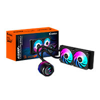 DISIPADOR DE ENFRIAMIENTO LIQUIDO GIGABYTE GP-AORUS WATERFORCE X II 240/240MM/ SOCKET 115X, 1200, 1700, 1851, AMD TR4, AM5, AM4, STR5/S-1200/AM4/AM5/RGB