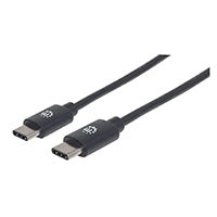 CABLE USB,MANHATTAN,354882,-C V2.0, C-C 3M NEGRO  60W, 480MB
