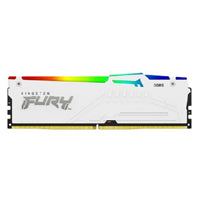 MEMORIA RAM KINGSTON DIMM DDR5 64GB 2X32GB 6000MT/S FURY BEAST WHITE RGB EXPO CL30 288PIN 1.4V C/DISIPADOR DE CALOR P/PC/GAMER/ALTO RENDIMIENTO KIT 2 KF560C30BWEAK2-64