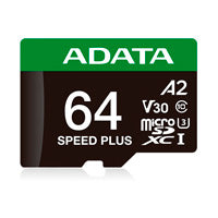 MEMORIA ADATA MICROSDXC SPEED PLUS 64GB CL10 CON ADAPTADOR (UD64GUI3V30A2SP-RA1)