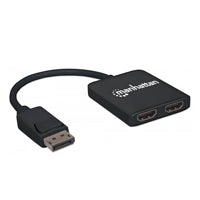 VIDEO SPLITTER,MANHATTAN,152716, DISPLAYPORT 1 DP IN : 2 HDMI OUT UHD