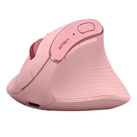 MOUSE ACTECK VIRTUOS FITT PRO MI770 / VERTICAL / ERGONOMICO / INALAMBRICO DUAL / DONGLE USB 2.4 GHZ 2 BLUETOOTH / RECARGABLE / OPTICO / 2400 DPI AJUSTABLE / 8 BOTONES SCROLL / ROSA / AC-939638