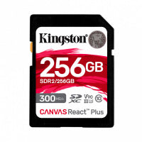 MEMORIA FLASH SD KINGSTON SDXC CANVAS REACT PLUS 256GB 300R/260W UHS-II U3 V90 (SDR/256GB)