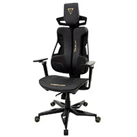 SILLA OCELOT GAMING OS-SCORPION/ VINIPIEL / BASE ALEACION DE ALUMINIO / DESCANSABRAZOS 4D / PISTON CLASE 4 / RECLINABLE 170 GRADOS / HASTA 150KG / COJINES LUMBAR Y CERVICAL / COLOR NEGRO
