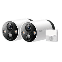 CAMARA WIFI TP-LINK TAPO C420S2 KIT 2 CAMARAS PARA EXTERIOR CON BATERIA RECARGABLE RESOLUCION 2K 1080P IP65 A PRUEBA DE AGUA VISION NOCTURNA AUDIO BIDIRECCIONAL