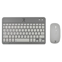 KIT TECLADO Y MOUSE INALAMBRICO BLUETOOTH RECARGABLE ERGONOMICO COMPACTO PERFECT CHOICE GENOVA - NEGRO