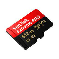 MEMORIA SANDISK MICRO SDXC 512GB EXTREME PRO 200MB/S 4K CLASE 10 A2 V30 C/ADAPTADOR SDSQXCD-512G-GN6MA