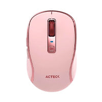 MOUSE ACTECK OPTIMIZE TRIP PRO MI580 / INALAMBRICO / 1600 DPI AJUSTABLE / 6 BOTONES SCROLL / RECARGABLE / DUAL DONGLE USB 2.4 GHZ 2 BLUETOOTH / WIN MAC ANDROID / ROSA / AC-939614
