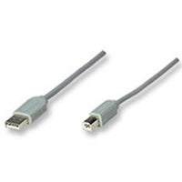 CABLE USB,MANHATTAN,317863, A-B 3.0M, GRIS