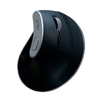 MOUSE ACTECK VIRTUOS FITT PRO MI770 / VERTICAL / ERGONOMICO / INALAMBRICO / DUAL - USB - BLUETOOTH / RECARGABLE / OPTICO / 2400 DPI AJUSTABLE / 8 BOTONES SCROLL / NEGRO / AC-936200