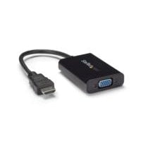 ADAPTADOR DE VIDEO Y AUDIO HDMI A VGA - HD15 HEMBRA - HDMI MACHO - MINI JACK HEMBRA - 1920X1200 - CONVERTIDOR EXTERNO - STARTECH.COM MOD. HD2VGAA2