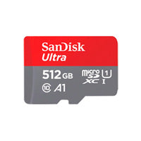MEMORIA SANDISK MICRO SDXC 512GB ULTRA 150MB/S CLASE 10 C/ADAPTADOR SDSQUAC-512G-GN6MA