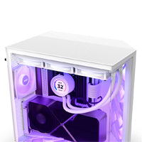 GABINETE NZXT H6 FLOW RGB/ VIDRIO TEMPLADO/BLANCO/ATX, MICRO-ATX, MINI-ITX/ MID TOWER/GAMER